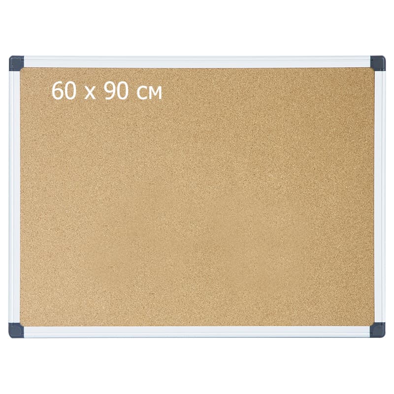 Доска пробковая, 60*90см, метал. рамка. DELI
