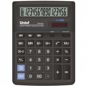 Калькулятор настольный UNIEL UG-610, 16 разрядный, размер 193*143*38 мм
