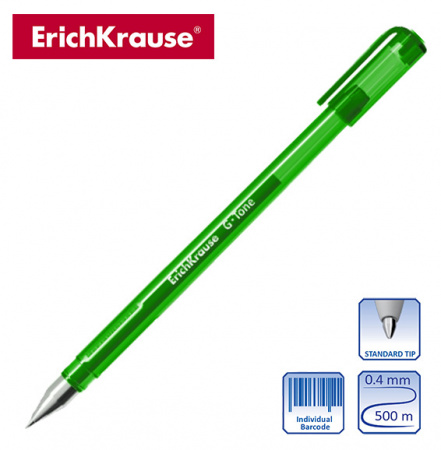 Ручка гелевая G-TONE, зелёный, ERICH KRAUSE