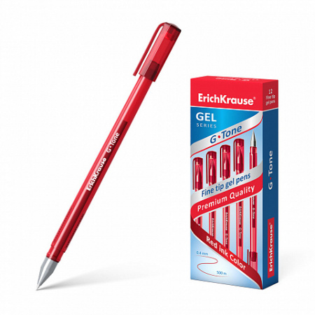 Ручка гелевая G-TONE, красный, ERICH KRAUSE_001
