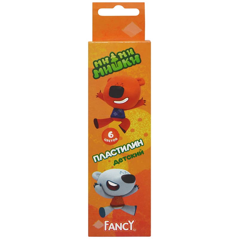 Пластилин, 6 цв.,60 г., в карт. упак, FANCY, ACTION