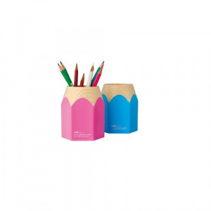 Подставка для ручек, пластиковая, в форме карандаша, цвет ассорти