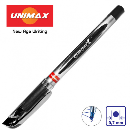 Ручка шариковая, зелёная, 0,7 мм, масляная, CHROMX-UNI MAX